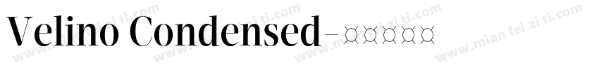 Velino Condensed字体转换